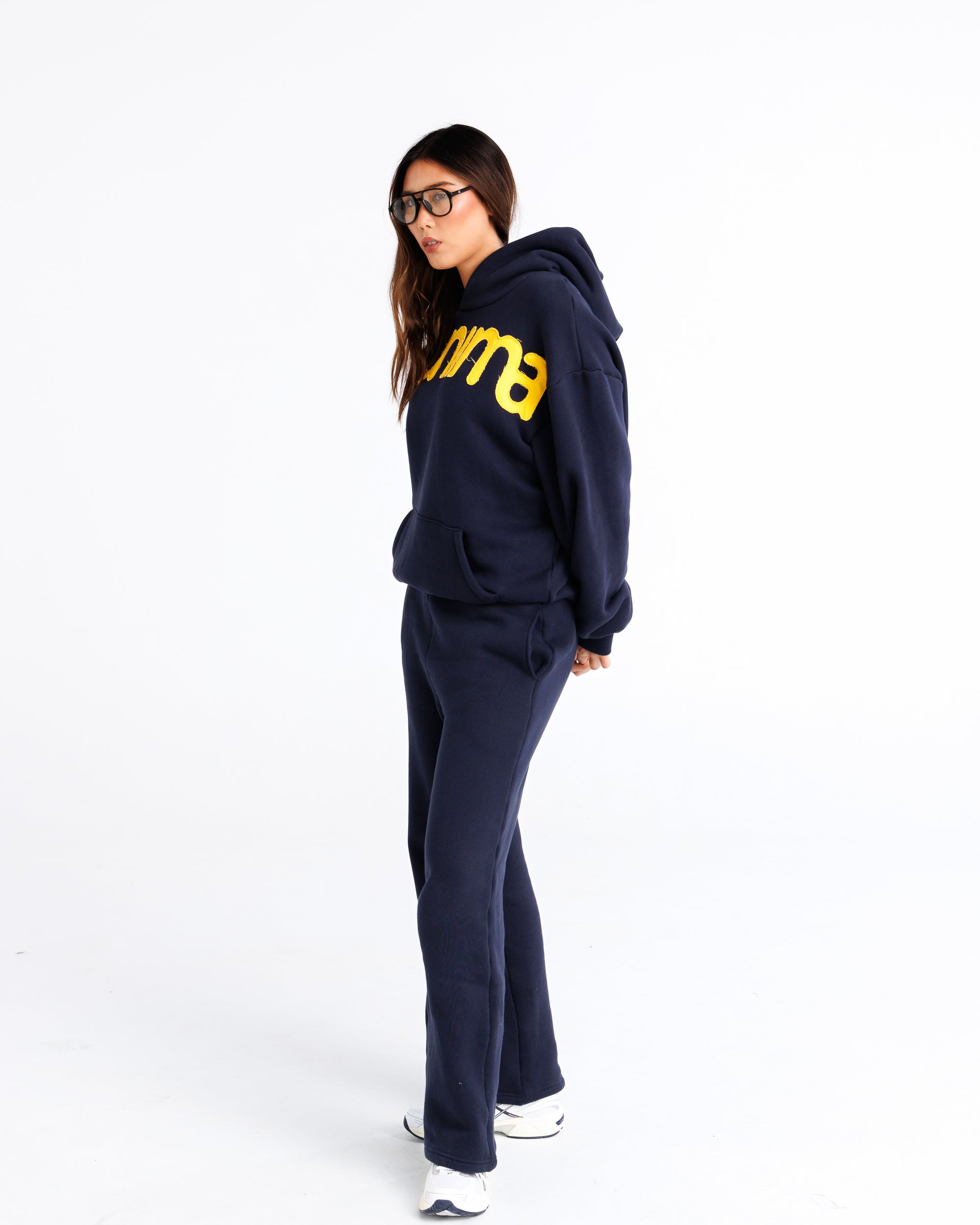 Headline Hood - Navy and Lemon