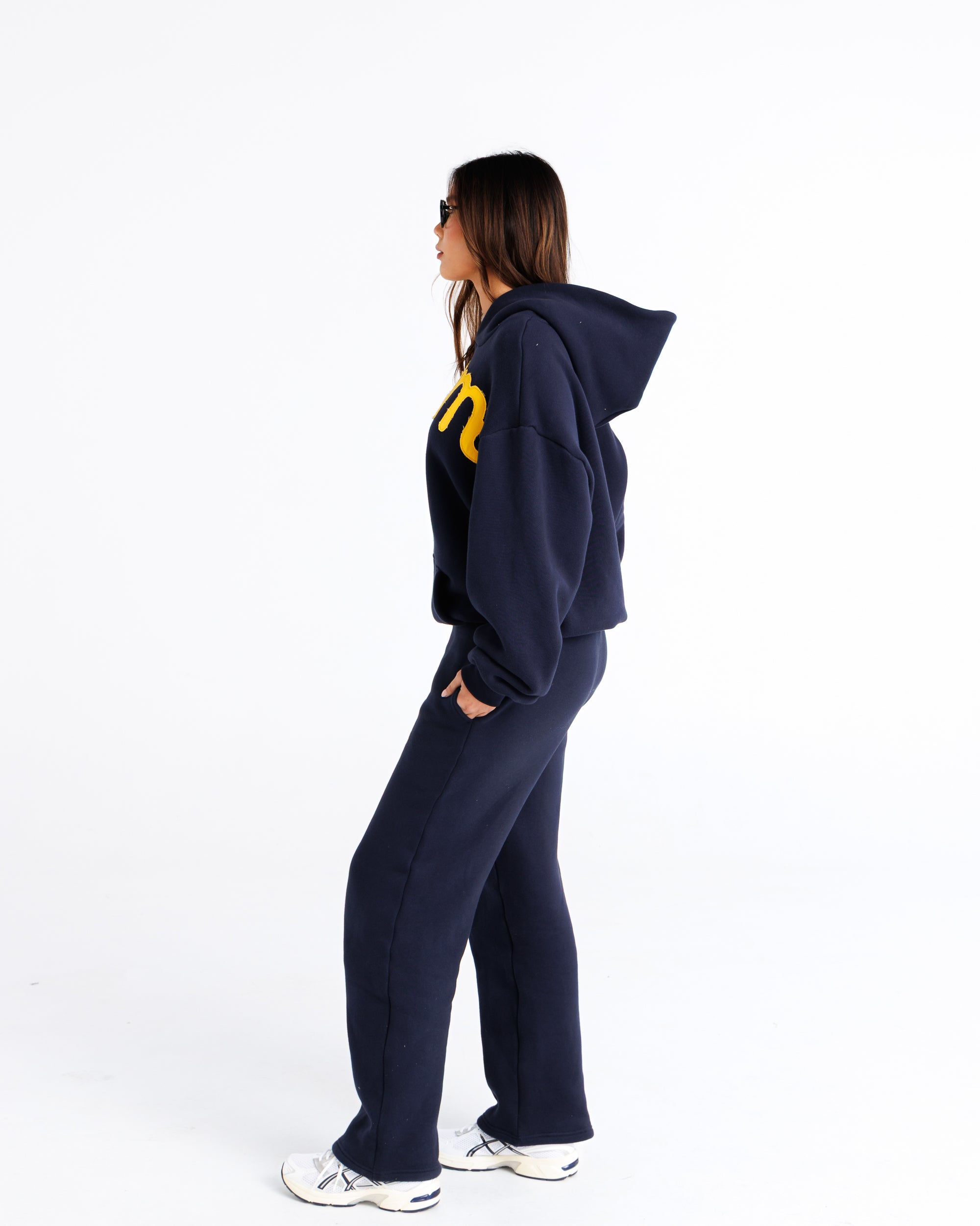 Headline Hood - Navy and Lemon