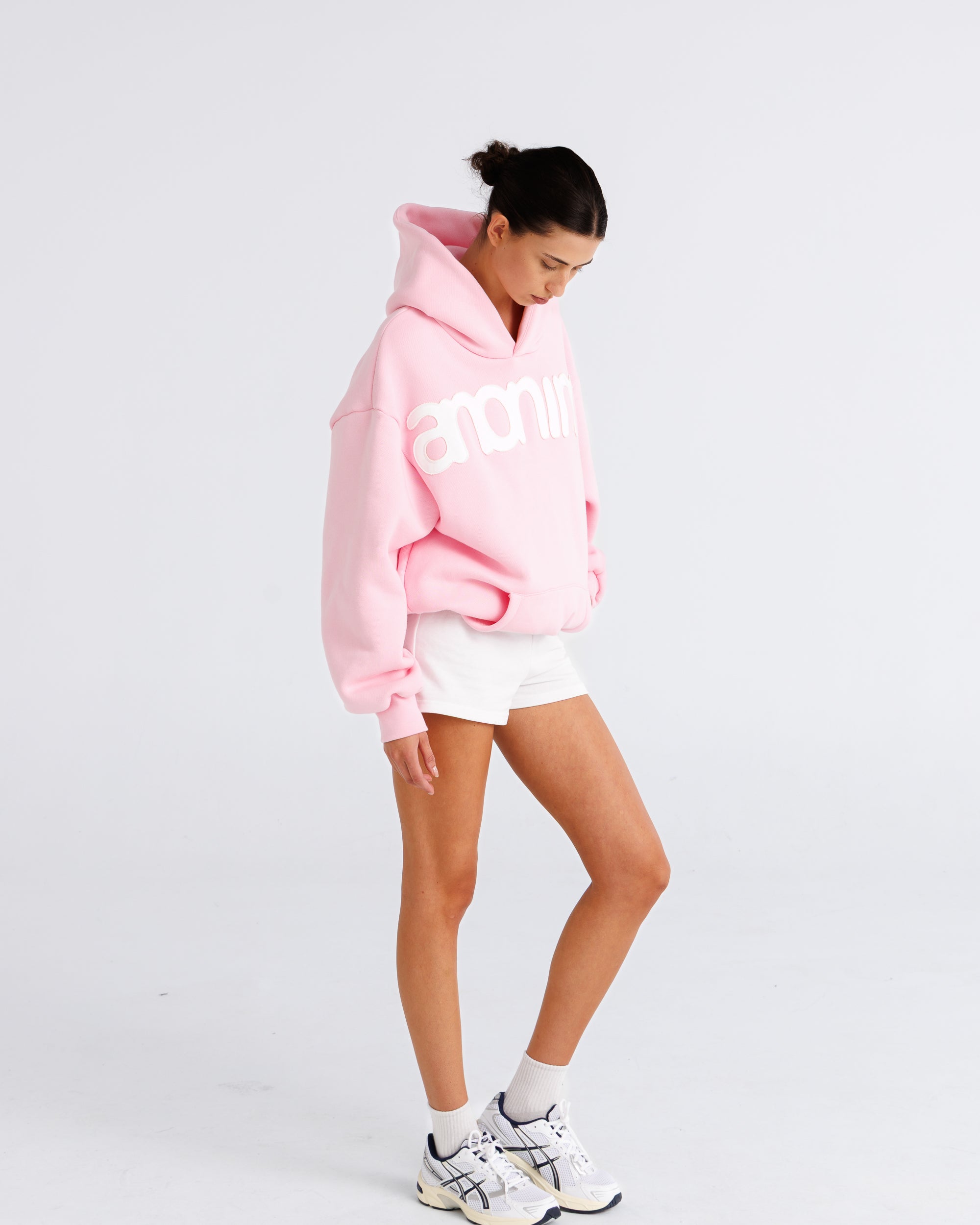 Headline Hood - Soft Pink and White