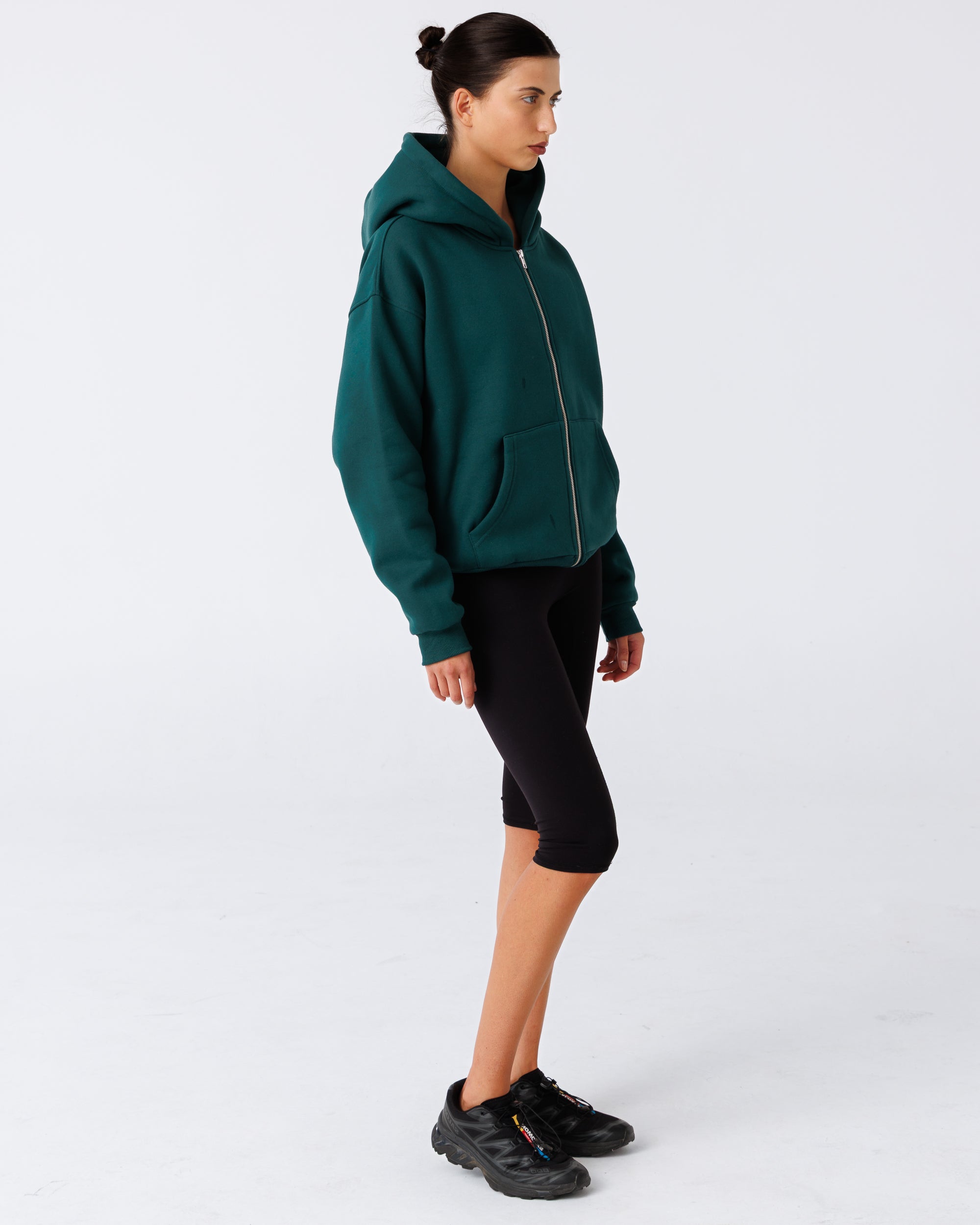 Heavyweight Zip-Up Hood British Racing Green
