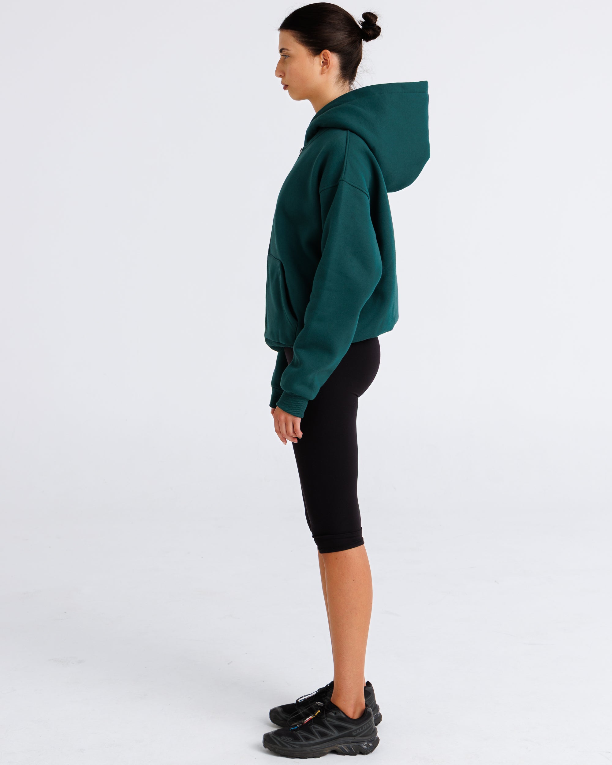 Heavyweight Zip-Up Hood British Racing Green