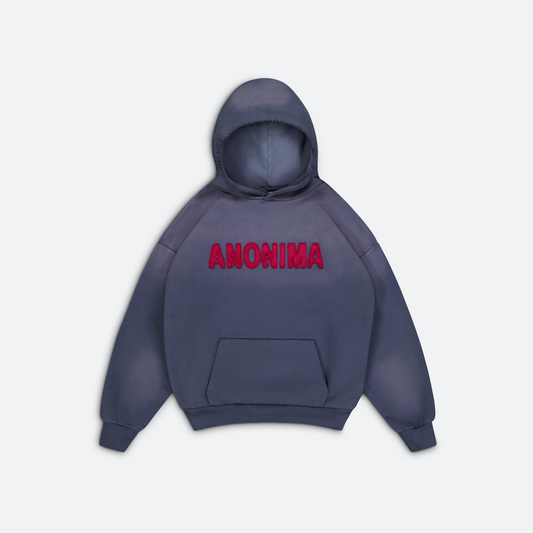 Blue Anonima Hoodie in Flatlay
