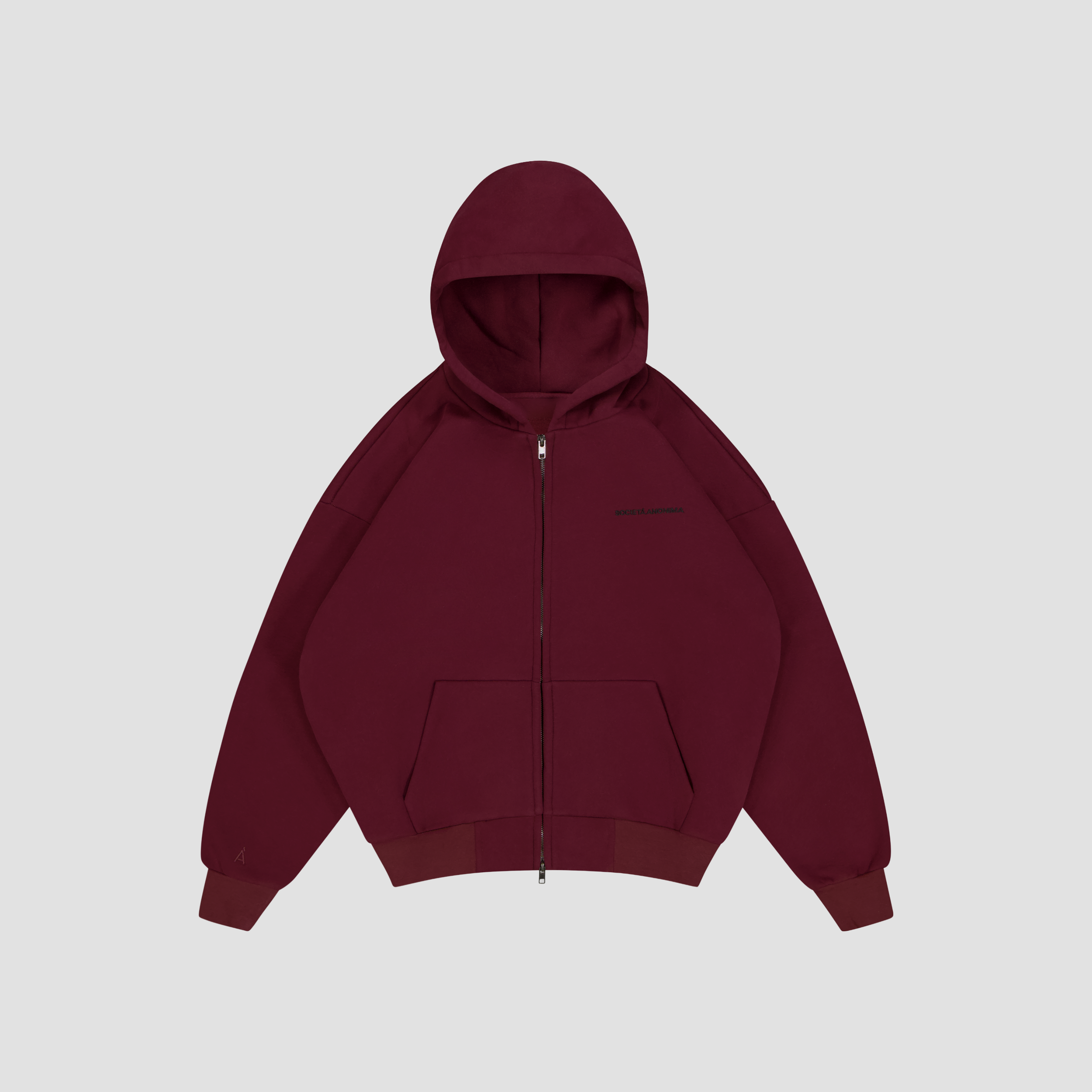 Velvet Wine Zip Up Hoodie